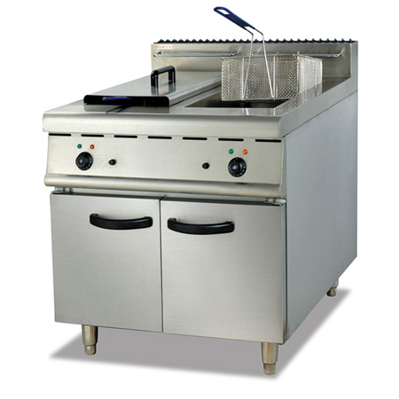 富祺DF-885落地式電雙缸炸爐連櫃座